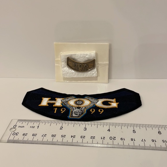 1999 Harley Davidson HOG Jacket Vest Patch and Pin Badge - Picture 3 of 6